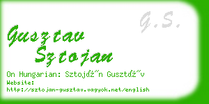 gusztav sztojan business card